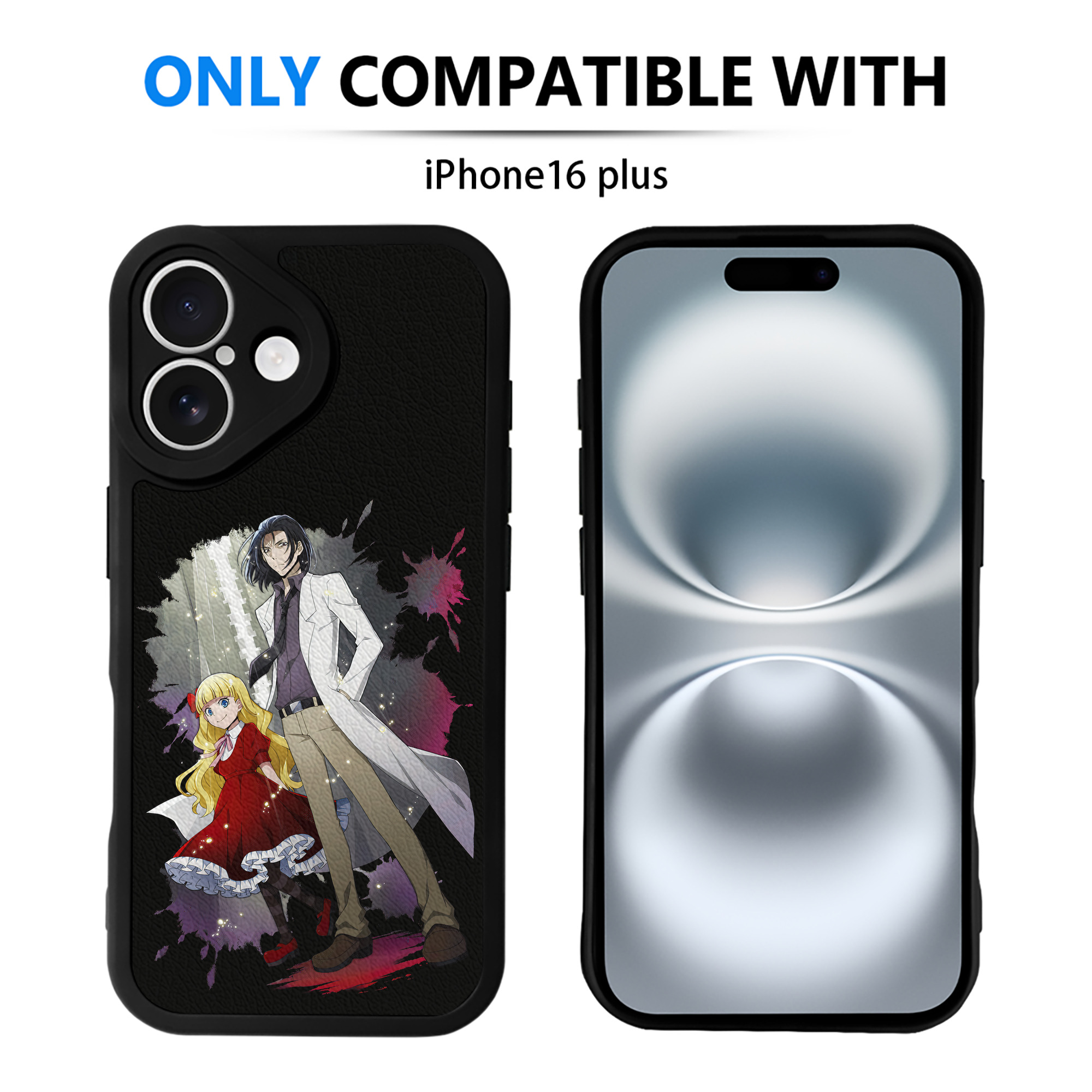 （画像用） 文豪ストレイドッグス Bungo Stray Dogs 【iPhone 16シリーズ対応】シリコンスマホケース（レザー調） 材質：シリコン
